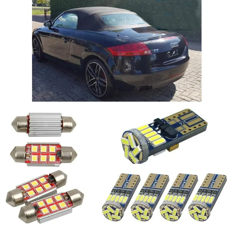 

Interior led Car lights For audi TT roadster 8j9 cabrio Reading dome bulbs for cars error free License Plate Light 14pc/lot