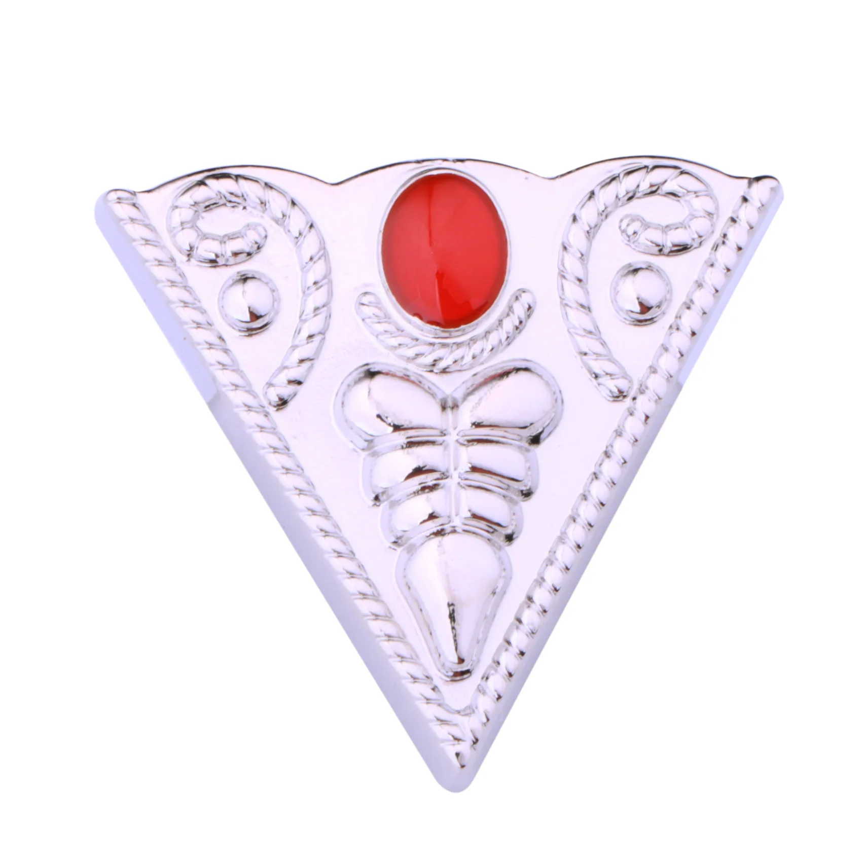 Silver red Ретро треугольная металлическая брошь мужской воротник булавка зажим на воротник рубашки классические винтажные эмалированные броши на одежду женские аксессуары - Окраска металла: Silver red