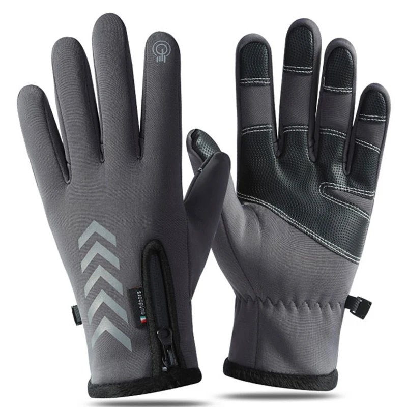 

Зима 2021, мужские Нескользящие водонепроницаемые ветрозащитные теплые велосипедные перчатки унисекс для сенсорных экранов, модные спортив...
