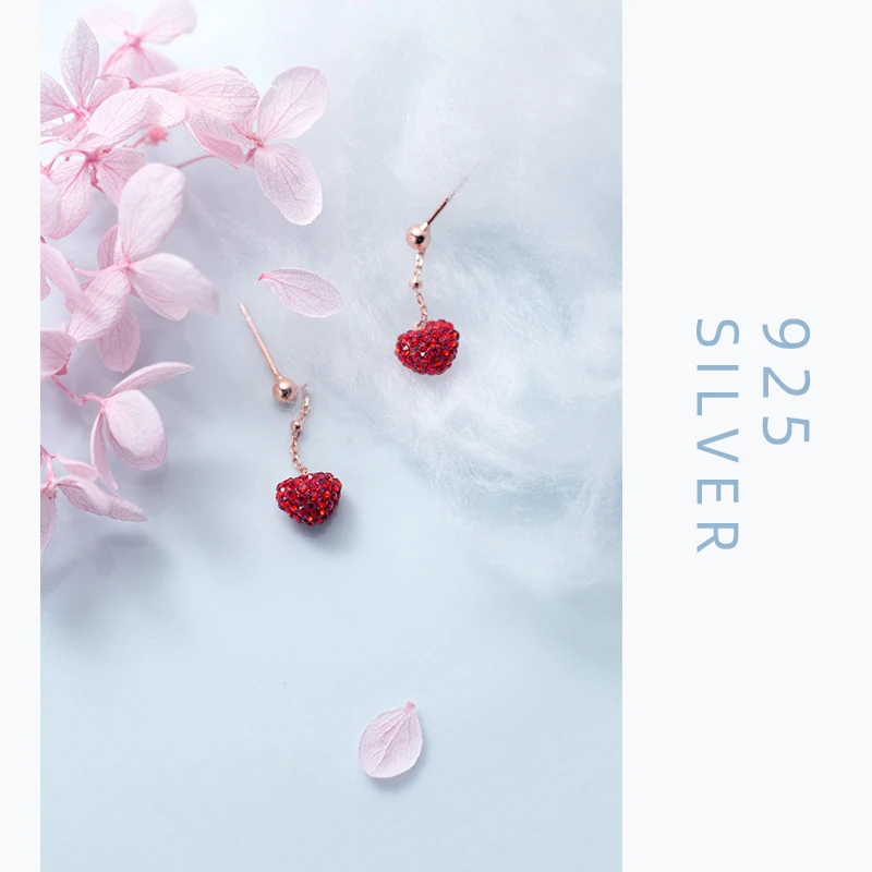 Colusiwei сердце Висячие серьги для женщин стерлингового серебра 925 пробы полностью