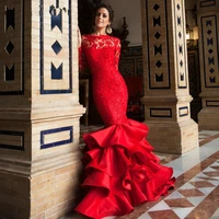 vestido de festa longo robe de soiree red lace prom dresses 2019 longue sexy backless cheap formal women elegant evening dress