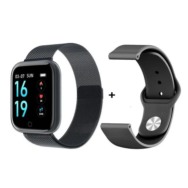 Black Steel addb T80, Bluetooth, умные часы для женщин, пульсометр, водонепроницаемые, Смарт-часы для Apple, IPhone, Xiaomi, монитор сердечного ритма, фитнес-трекер - Цвет: Black Steel addb