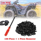 Пластиковые строительные заклепки 100 x UTV ATV с крепежом для Polaris Predator Ranger RZR Scrambler Sportsman Honda