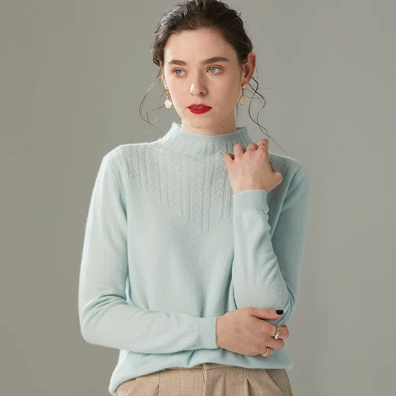 Women Sweaters 100% Cashmere Pullovers 2021 Winter New Arrival O-Neck Jumper Woman Pure Cashmere Knitwear Girl Clothes Lady Tops