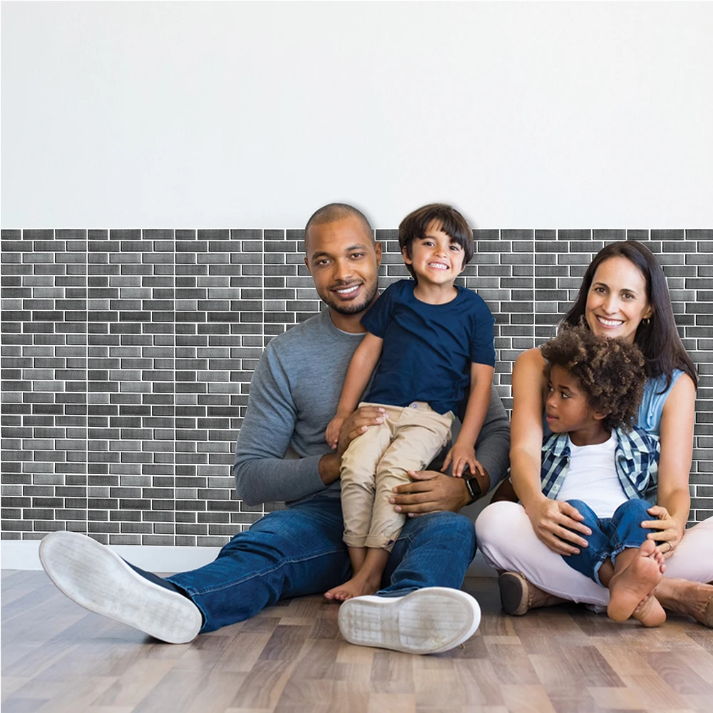 Наклейки на стену имитация кирпича самоклеящиеся водостойкие 10 шт. | Дом и сад