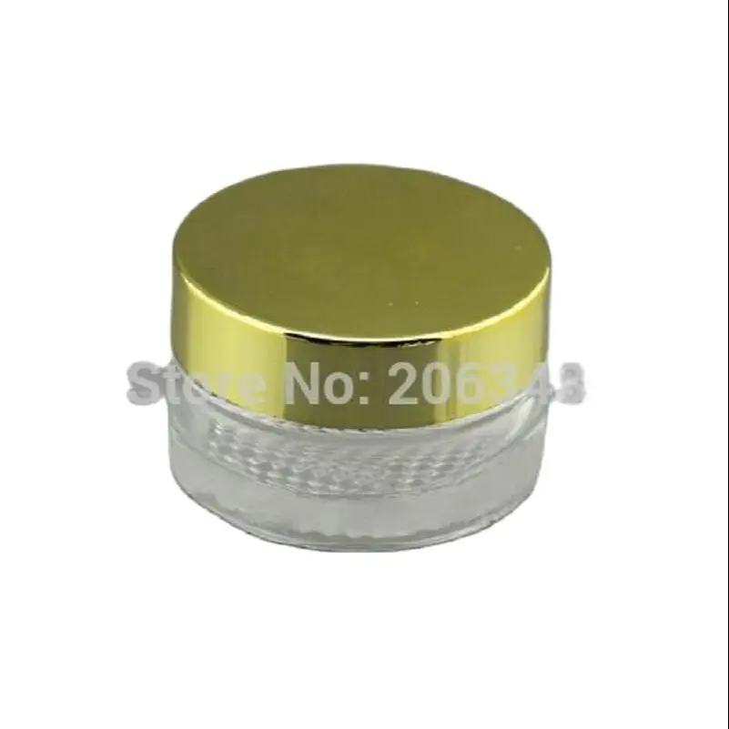 

Прозрачная стеклянная баночка для крема с золотой крышкой, 30 г, баночка для косметики, косметическая упаковка, стеклянная бутылка