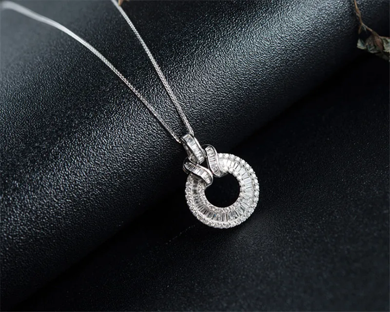 Женский кулон из серебра 925 пробы с муассанитом | Украшения и аксессуары