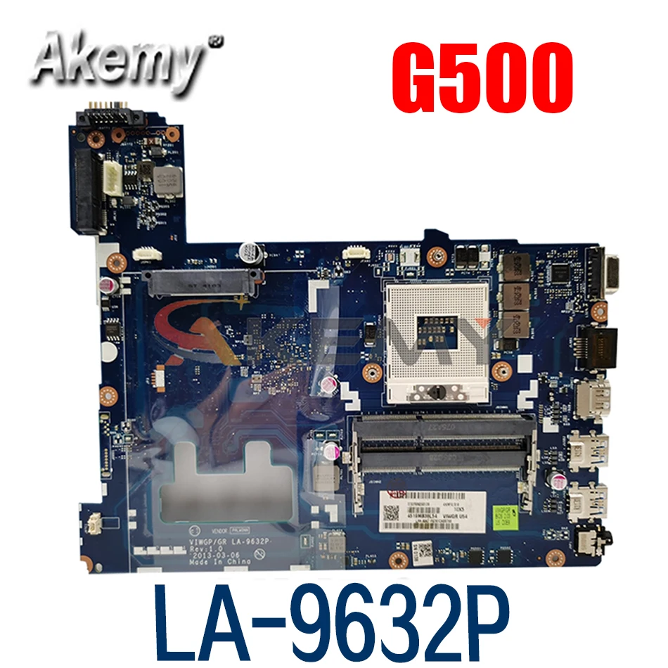 

Laptop Motherboard For LENOVO Ideapad G500 HM70 PGA989 Mainboard VIWGP/GR LA-9632P 90002834 SJTNV DDR3