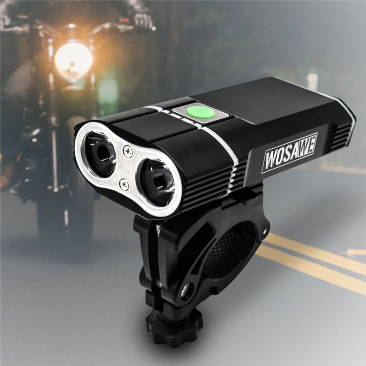 Велосипедный фонарь WOSAWE 2400 лм 18650 встроенных батарей зарядка через USB 2 XML