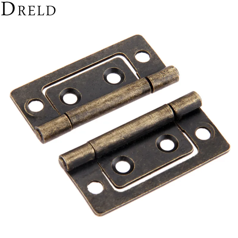 Мебельные петли DRELD 2 шт. 50x24 мм дверные для шкафа ящика античные декоративные