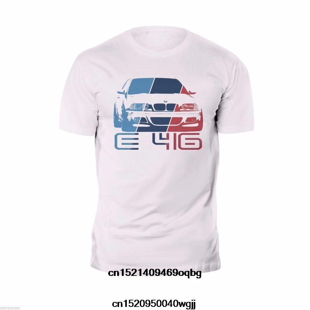 2018 забавная летняя хлопковая одежда для фитнеса новая футболка E46 Гонки M power M3