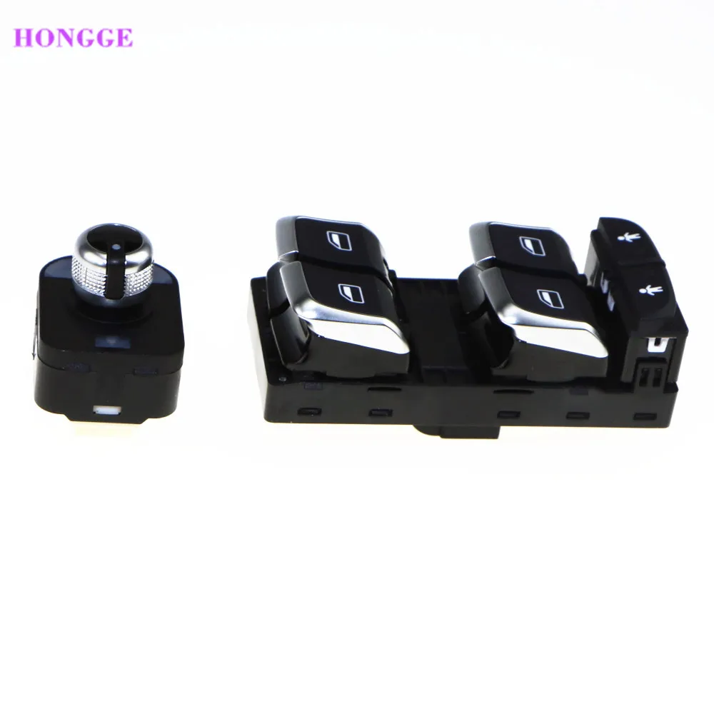 

HONGGE NEW Chrome Drivers Master Switch Rearview Mirror Adjust Knob For A4 S4 A5 Q5 4GD959565 8K0959851