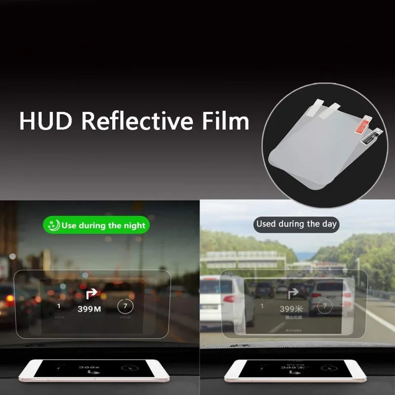 new car head up display reflective film projection universal mobile phone navigation projection film reflective film free global shipping