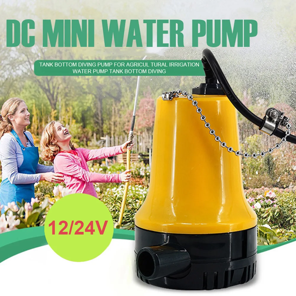 

Electric Bilge Pump 1100GPH 12/24V Water Pump 16.4ft Lift 17AWG Wire for Boat