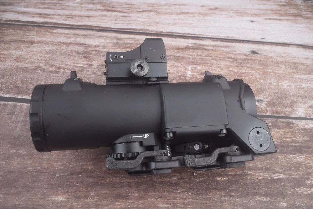 Тактический Оптический прицел 1x-4x фиксированный двухцелевой с мини красной