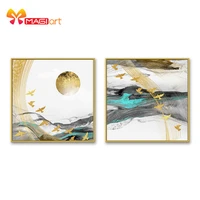 cross stitch kits embroidery needlework sets 11ct water soluble canvas patterns 14ct abstract painting golden bird ncmc036