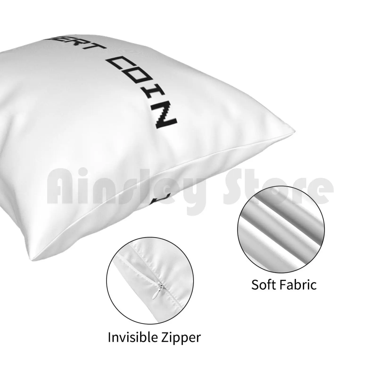 Чехол-наволочка с рисунком в виде монеты мягкая задняя крышка вставка для