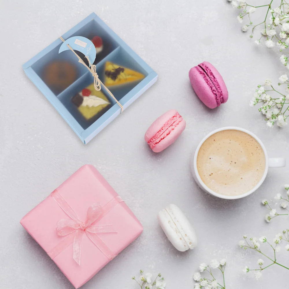 2 шт. квадратные бумажные коробки для тортов|Подарочные сумки и упаковка| |