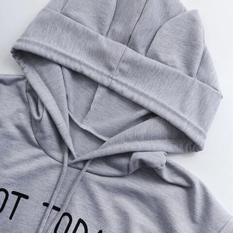 Женский свитшот с кошачьими ушками повседневный джемпер длинным рукавом и