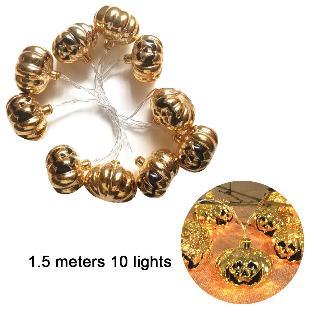 Хэллоуин Тыква гирлянды светодиодные лампы светодиодный Фонари гирляндой