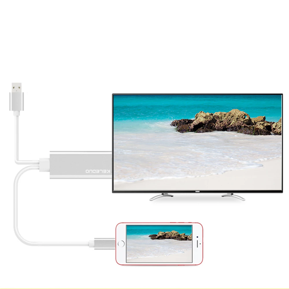 Кабель переходник с USB на HDMI 1080P для Apple iPhone HDTV TV Штекерный кабель цифровой AV IOS