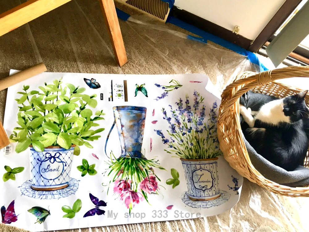 Наклейки на стену сделай сам украшение для дома наклейки окна кухни ванной