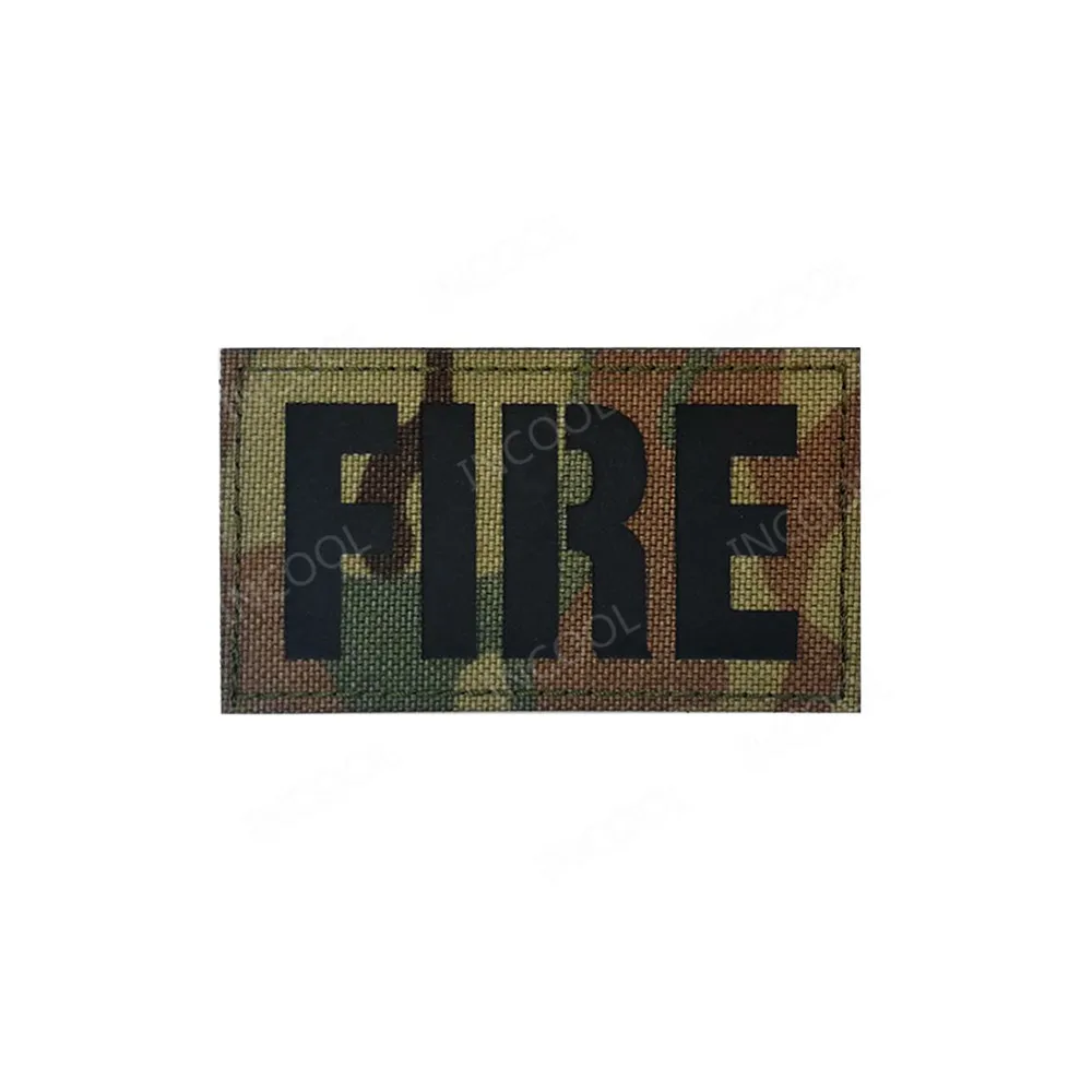 3D ПВХ пожарный нашивка истребитель спасения Военная Униформа крючок на спине