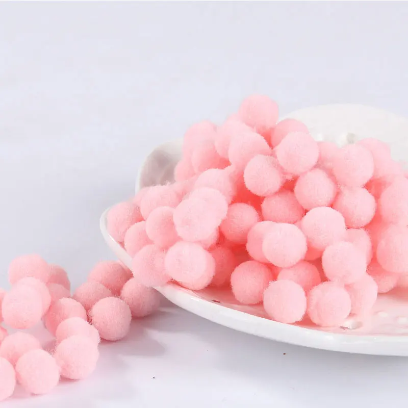 

8mm Fluffy Ball About 100Pcs Handmade Kids Toys Wedding Decor Multicolor DIY Jewelry Accessory Cute Sweet Soft Pompoms Ball