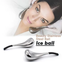 ice hockey energy beauty stainless steel ball facial cooling ice globes water wave face and eye massage stick skin care 2pcs