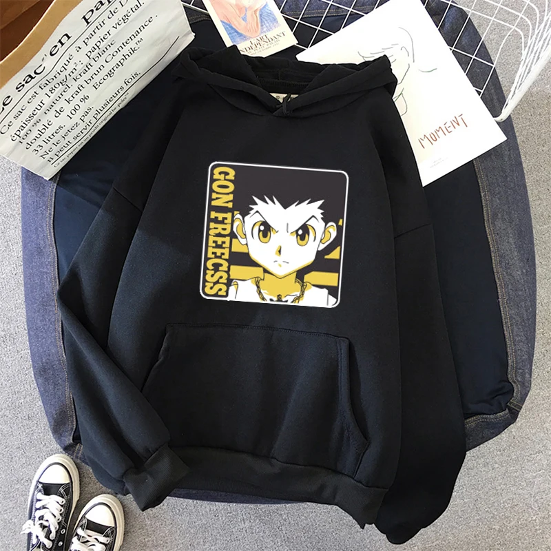 

Пуловер унисекс с надписью GON FREECSS, для мужчин и женщин, худи HUNTER X HUNTER, модная толстовка с мультяшным аниме, Повседневная Уличная одежда, Свит...