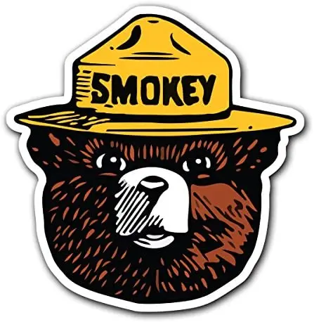 

Водостойкая наклейка Smokey с изображением медведя, 12 см * 12 см