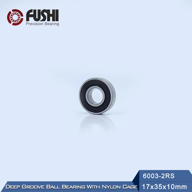 

6003RZ Bearing 17*35*10 mm ABEC-3 ( 6 PCS) Mute High Speed For Blush Motors 6003 RS 2RZ Ball Bearings 6003RS 2RS With Nylon Cage