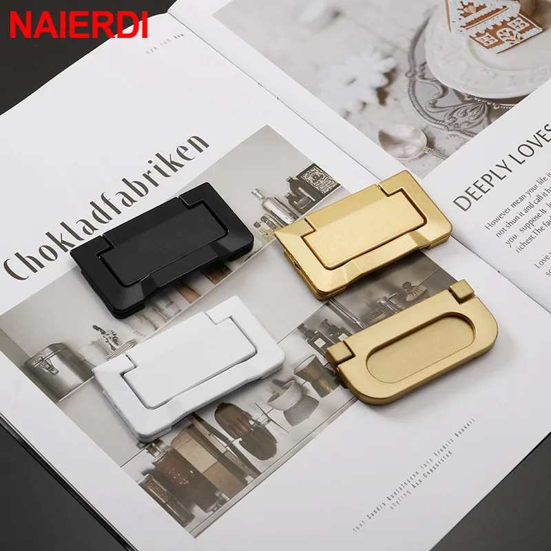 Современные скрытые ручки для шкафа NAIERDI ручка из цинкового сплава кухонный шкаф