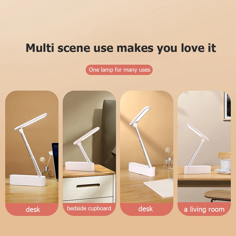 

LED Table Lamp Foldable Night Reading Book Lamps for Home Room Computer Notebook Laptop Desk Night Lights Eye Protection Light