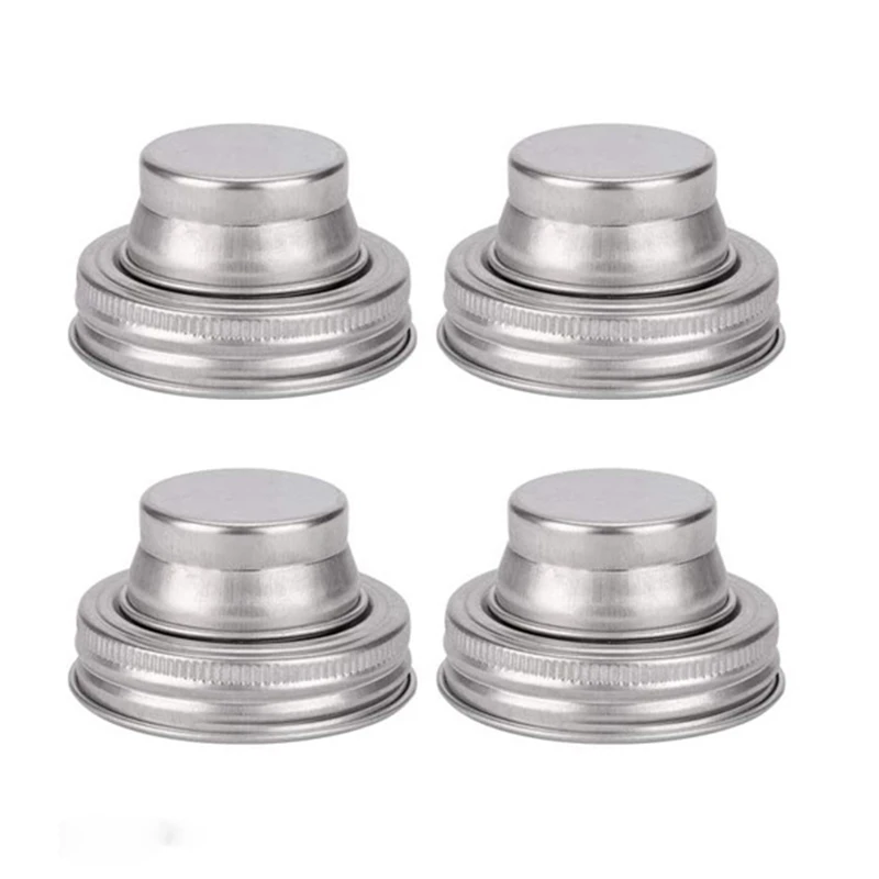

4Pcs Mason Jar Shaker Lids Shake Cocktails Caps for All 70mm Regular Mouth Salt and Pepper Shakers Bath Salts Shaker