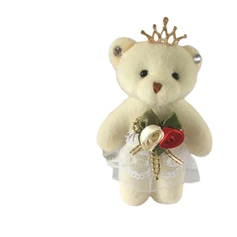 

2PCS 12cm Couple Bear Wedding Teddy Bear Plush Toys Wedding Gift Christmas Decoration Celebration Party Supplies Birthday Gifts