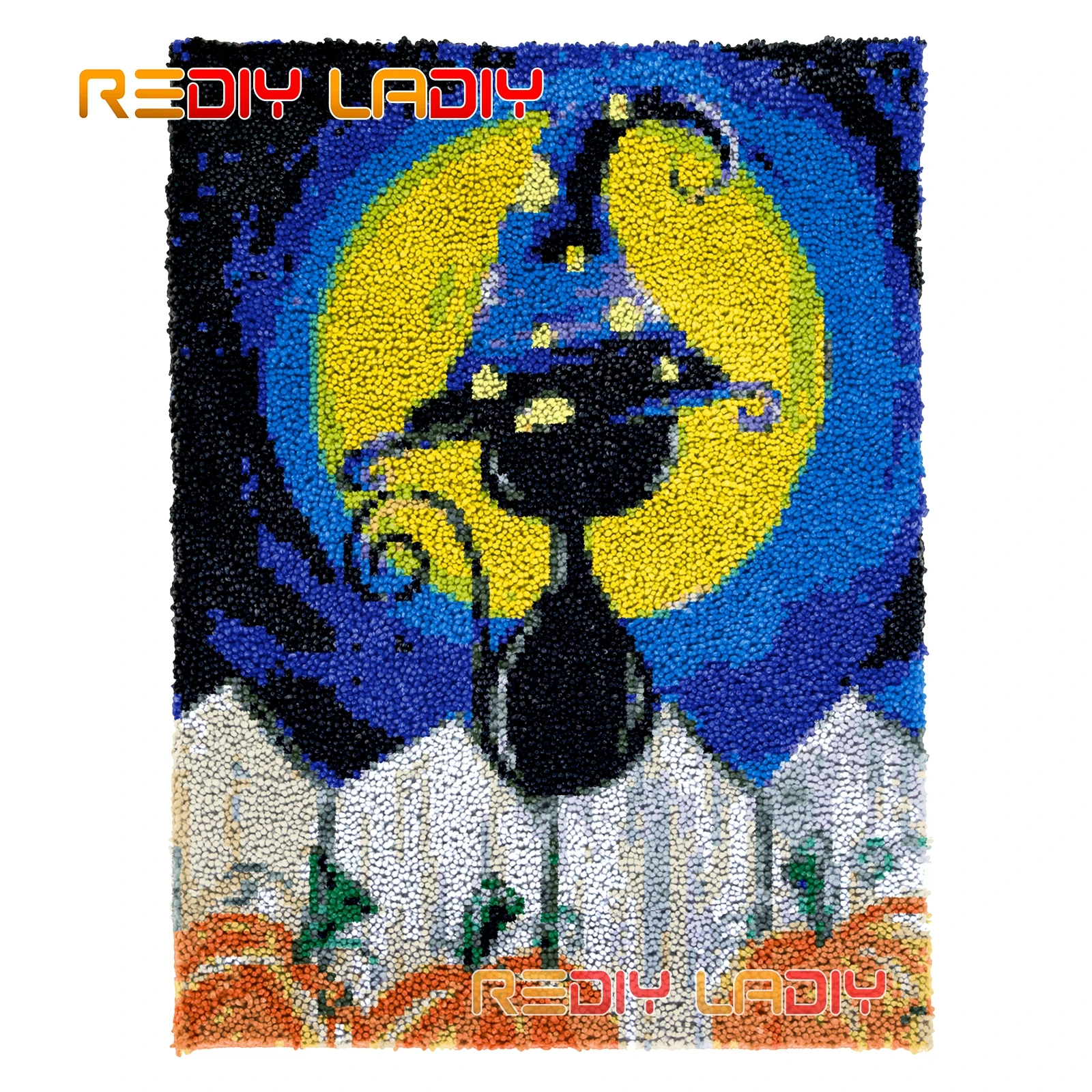 

DIY Carpet Rug Kits Seat Cushion Latch Hook Rug Thick Yarn Needlework Crocheting Tapestry Knotted Floor Mat Crafts