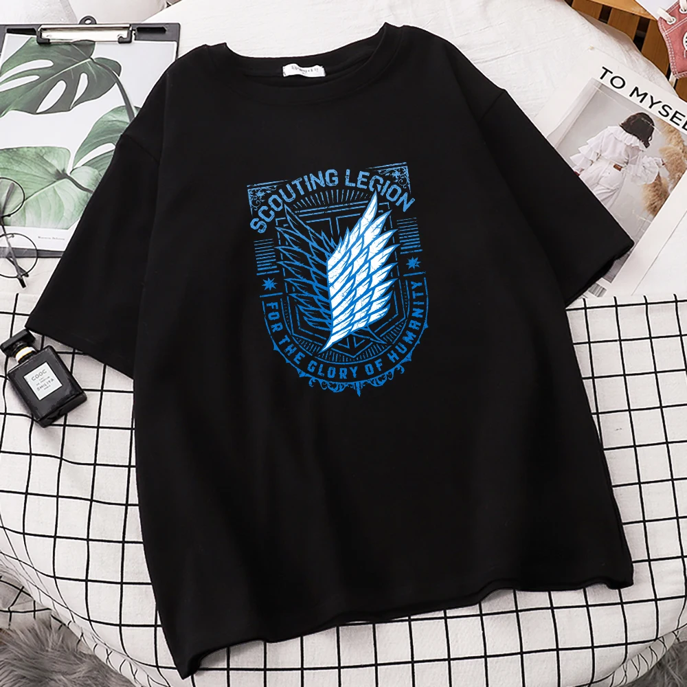 

Мужская футболка с принтом Скаутинг Легион Б-Атака на титанов, Спортивная облегающая футболка, стильный мужской топ с круглым вырезом