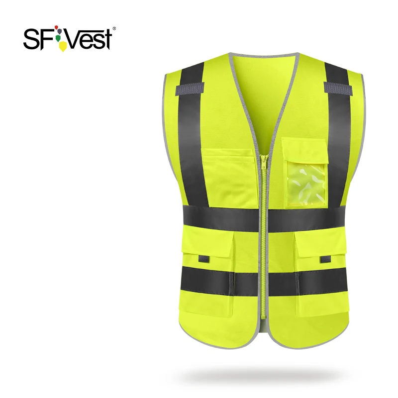SFvest светоотражающий жилет дышащий сетчатый жилет желтый жилет