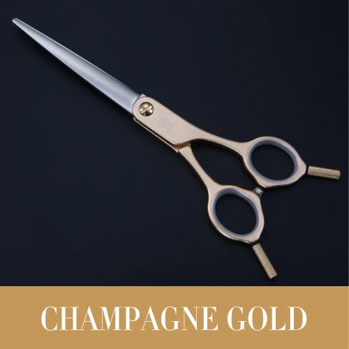 champagne gold Fenice высококлассные 6 дюймовые профессиональные ножницы для стрижки собак, прямые ножницы, инструменты для ухода за домашними животными Tijeras Makas - Цвет: champagne gold