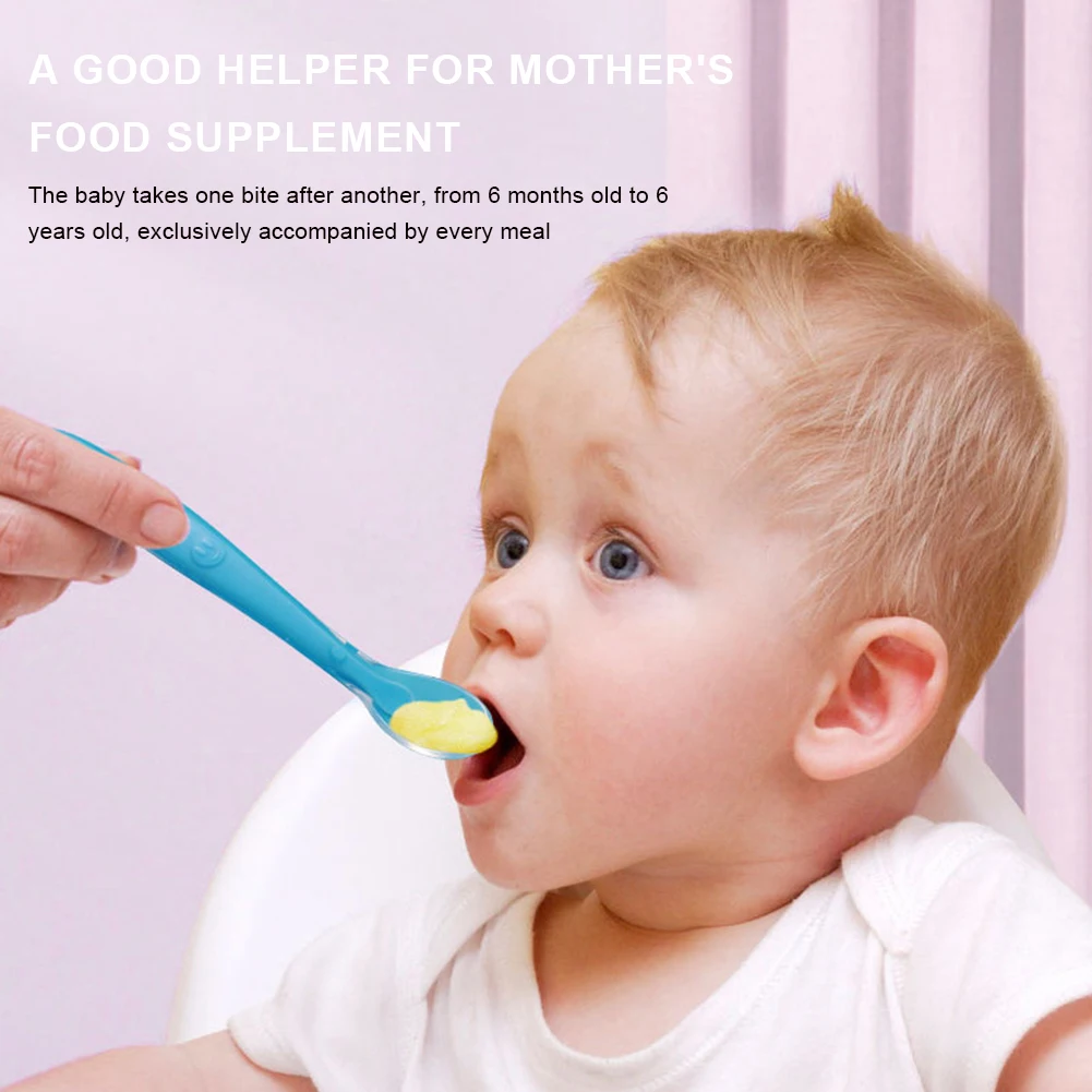 

Silicone Baby Spoon First Stage Feeding Training Spoon Soft And Safe Baby Utensils For Infants Over 6 Months Boys Girls Bebe