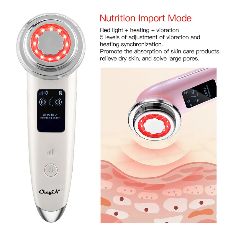 

Ems Heating Facial Massager Led Photon Vibration Skin Rejuvenation Face Lifting Tighten Anti Aging Beauty Skin Eye Care Tools