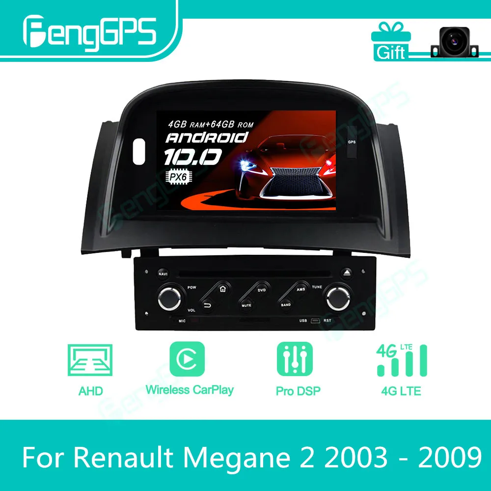 

For Renault Megane 2 2003 - 2009 Android Car Radio Stereo Multimedia Player 2 Din Autoradio GPS Navigation PX6 Unit Screen