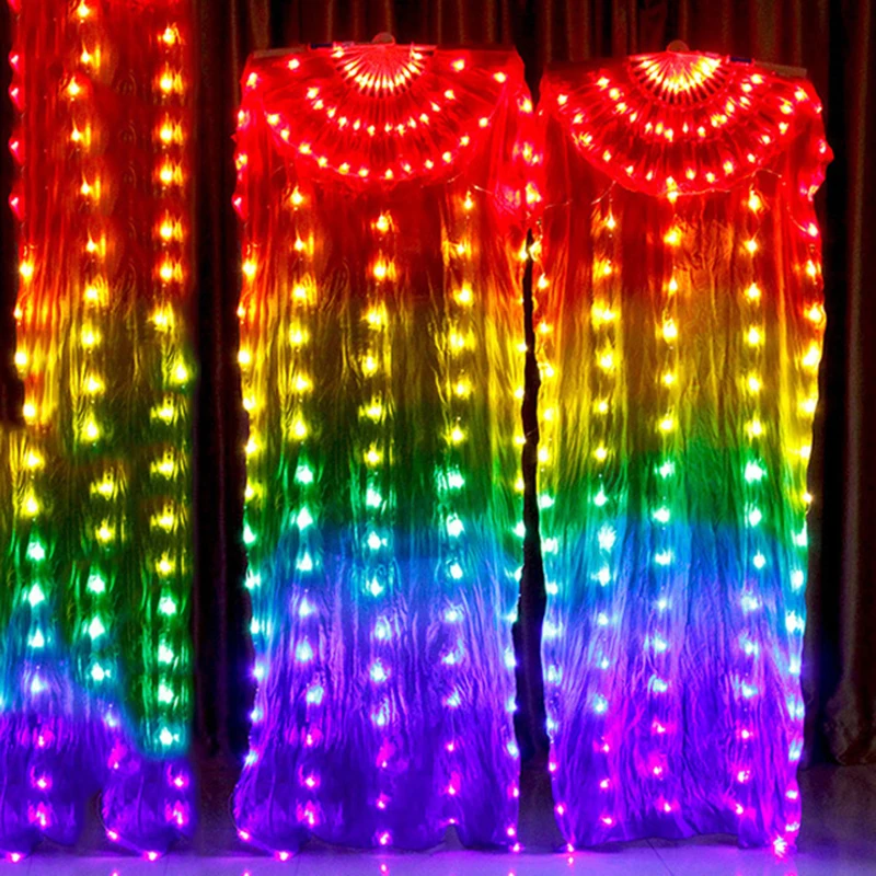 Женский костюм для танца живота аксессуары светодиодный танец вентиляторы сцены