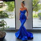 Женское вечернее платье-Русалка Vinca, темно-синее приталенное платье цвета шампанского, с бретелями спагетти, с рыбьим хвостом, длинные платья для выпускного бала