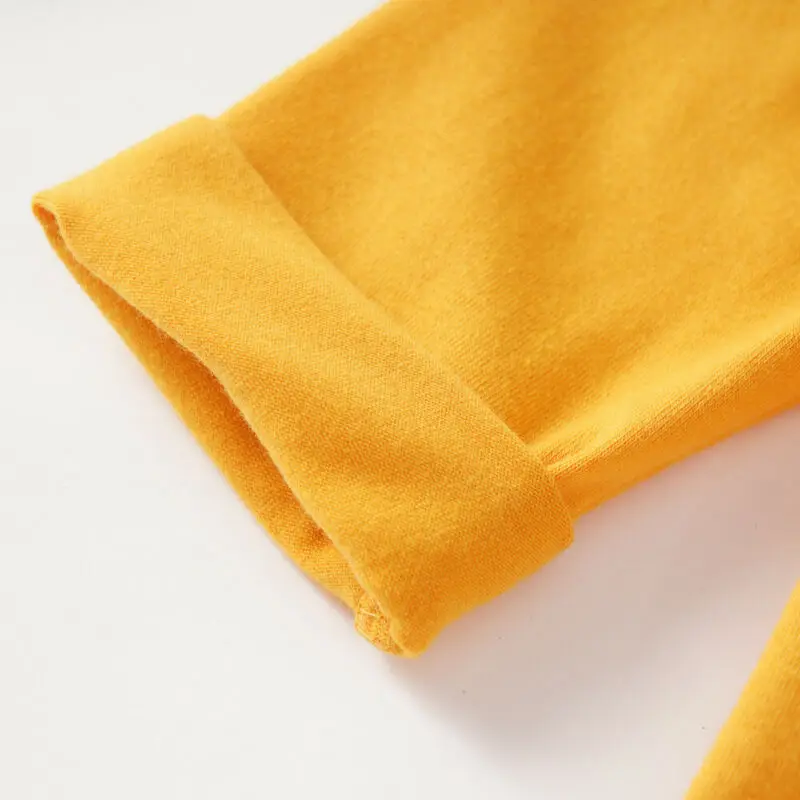 Желтые топы с тыквой на Хэллоуин для маленьких девочек комплект со штанами