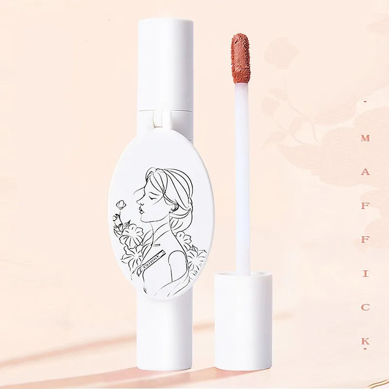 Бархатный матовый блеск для губ 5 цветов серия темных легкое размытие губная