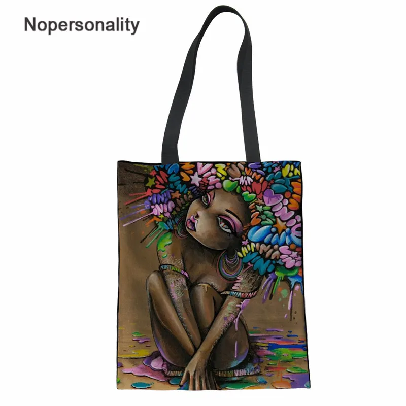 

Nopersonality Skull Girls Print Women Cotton Shopping Tote Bags Fashion Multi-function Female Recyling Bags Beach Eco Bags