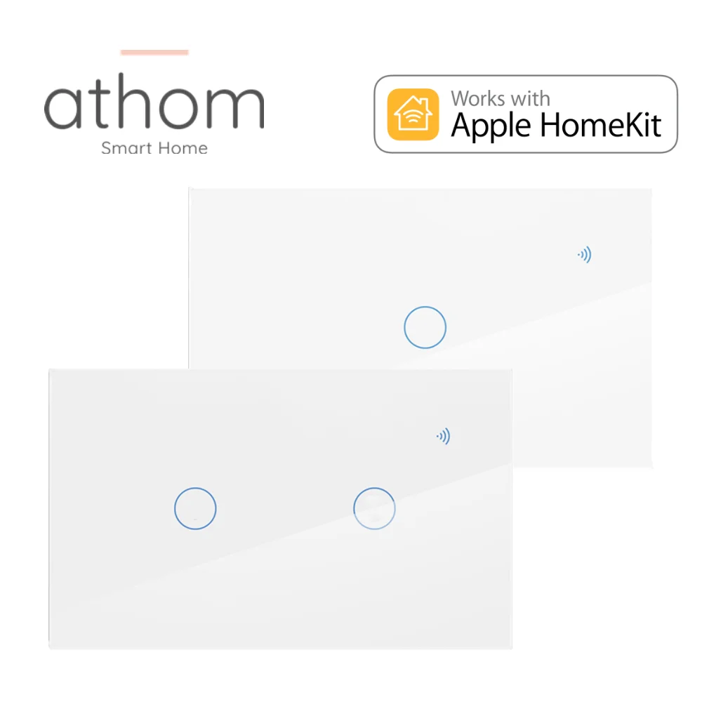 ATHOM US Homekit WiFi Smart Switch сенсорный ключ 1 банда 2 банды Siri управление таймером|Модули