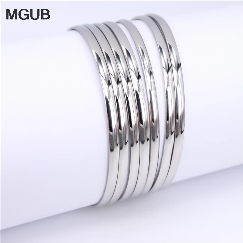 Комбинированные браслеты из нержавеющей стали 6 мм шириной 55 60 65 68 7 шт. для